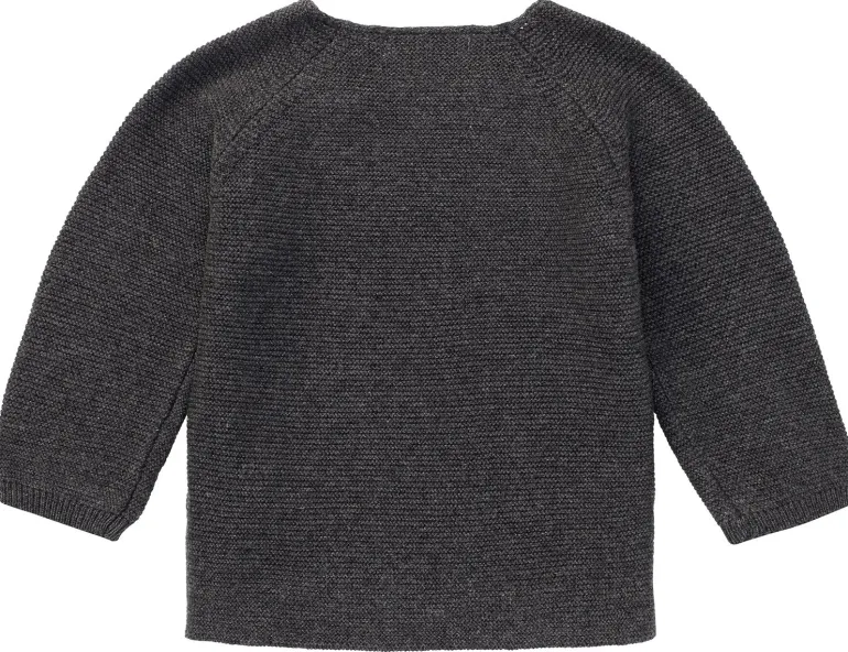 vest_pino__dark_grey_mela_1.webp Noppies Vesten | Basics<Vest Pino - Dark grey melange