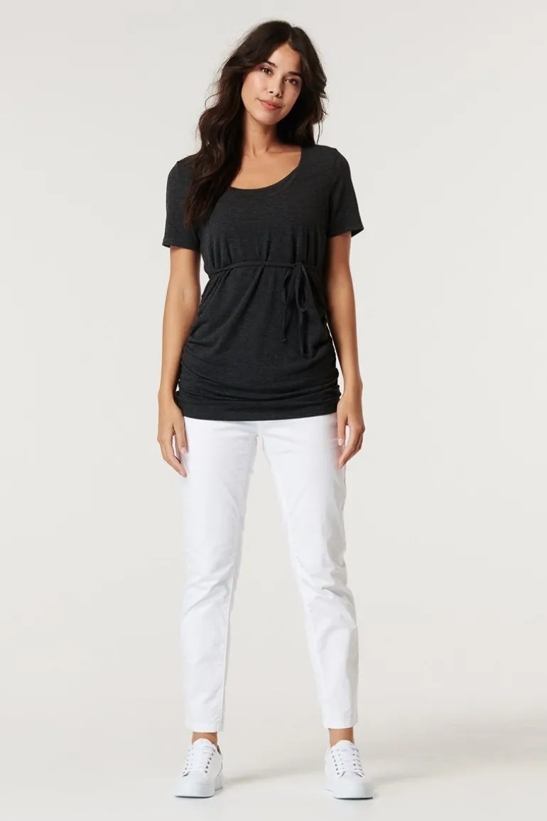 voedings_tshirt__gunmetal_16.webp Noppies T-Shirts | T-Shirts<Voedings T-shirt - Gunmetal