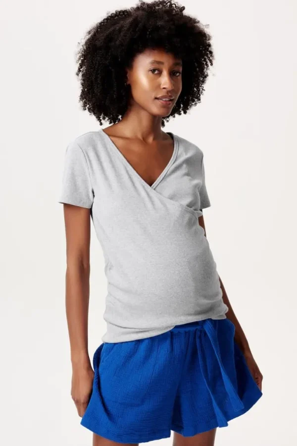 Noppies T-Shirts | T-Shirts<Voedings T-shirt - Light Grey melange