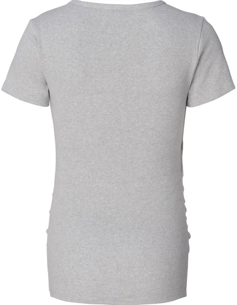 voedings_tshirt__light_gr_9.webp Noppies T-Shirts | T-Shirts<Voedings T-shirt - Light Grey melange