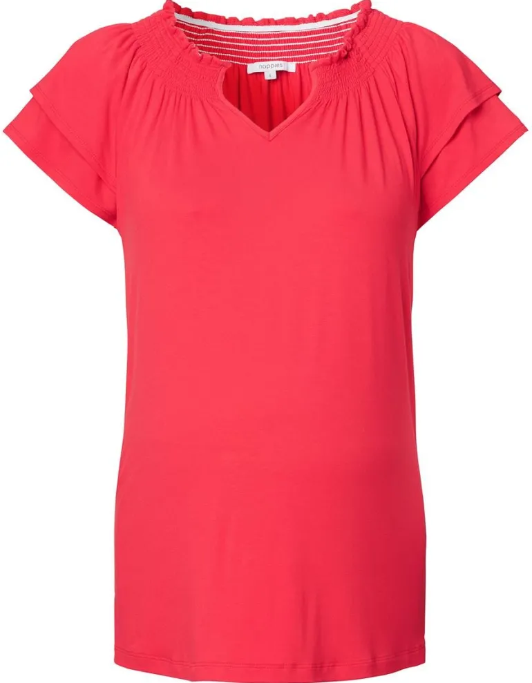 voedings_tshirt_dale__poi_2.webp Noppies T-Shirts | T-Shirts<Voedings T-shirt Dale - Poinsettia