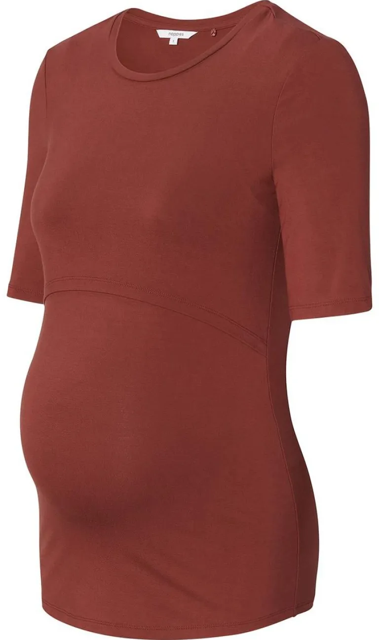 voedings_tshirt_juli__sab_11.webp Noppies T-Shirts | T-Shirts<Voedings T-shirt Juli - Sable