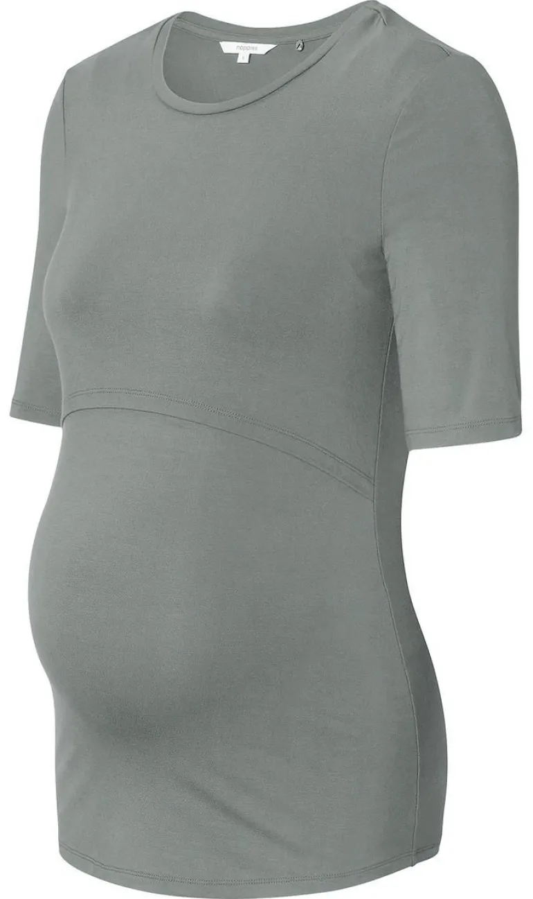 voedings_tshirt_juli__sag_4.webp Noppies T-Shirts | T-Shirts<Voedings T-shirt Juli - Sage