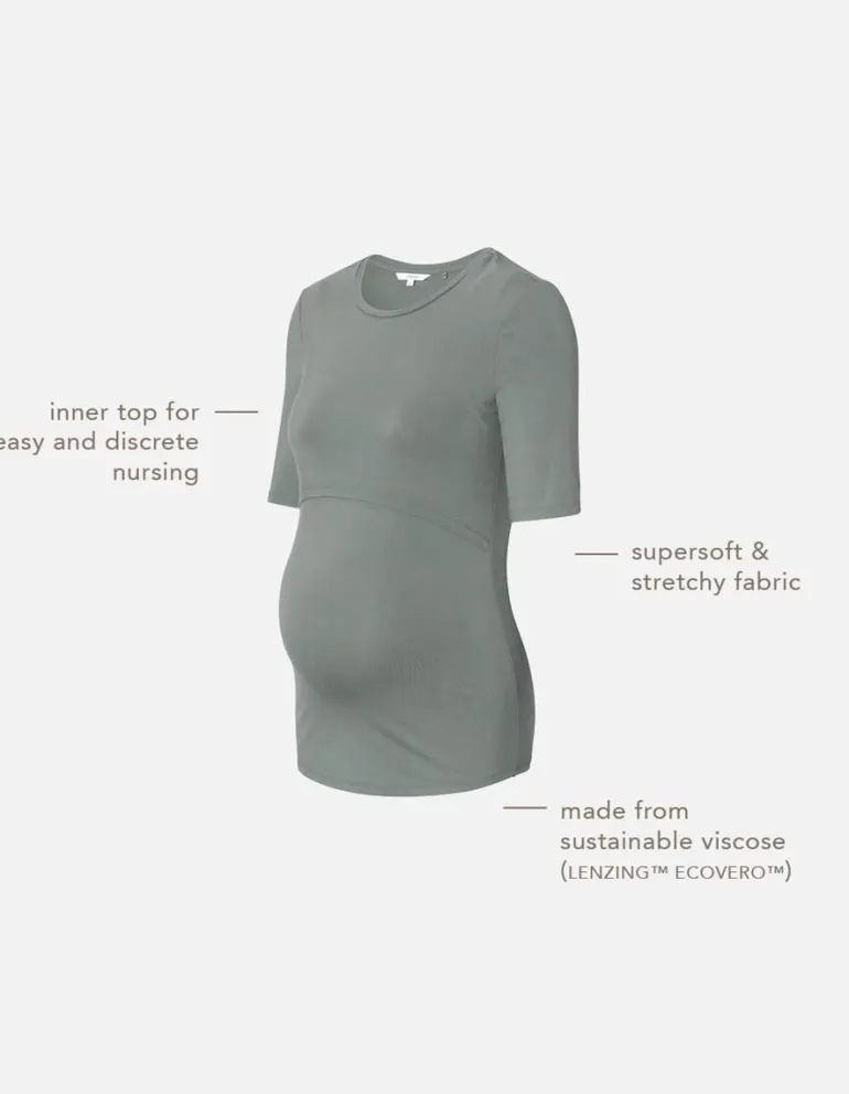 voedings_tshirt_juli__sag_6.webp Noppies T-Shirts | T-Shirts<Voedings T-shirt Juli - Sage