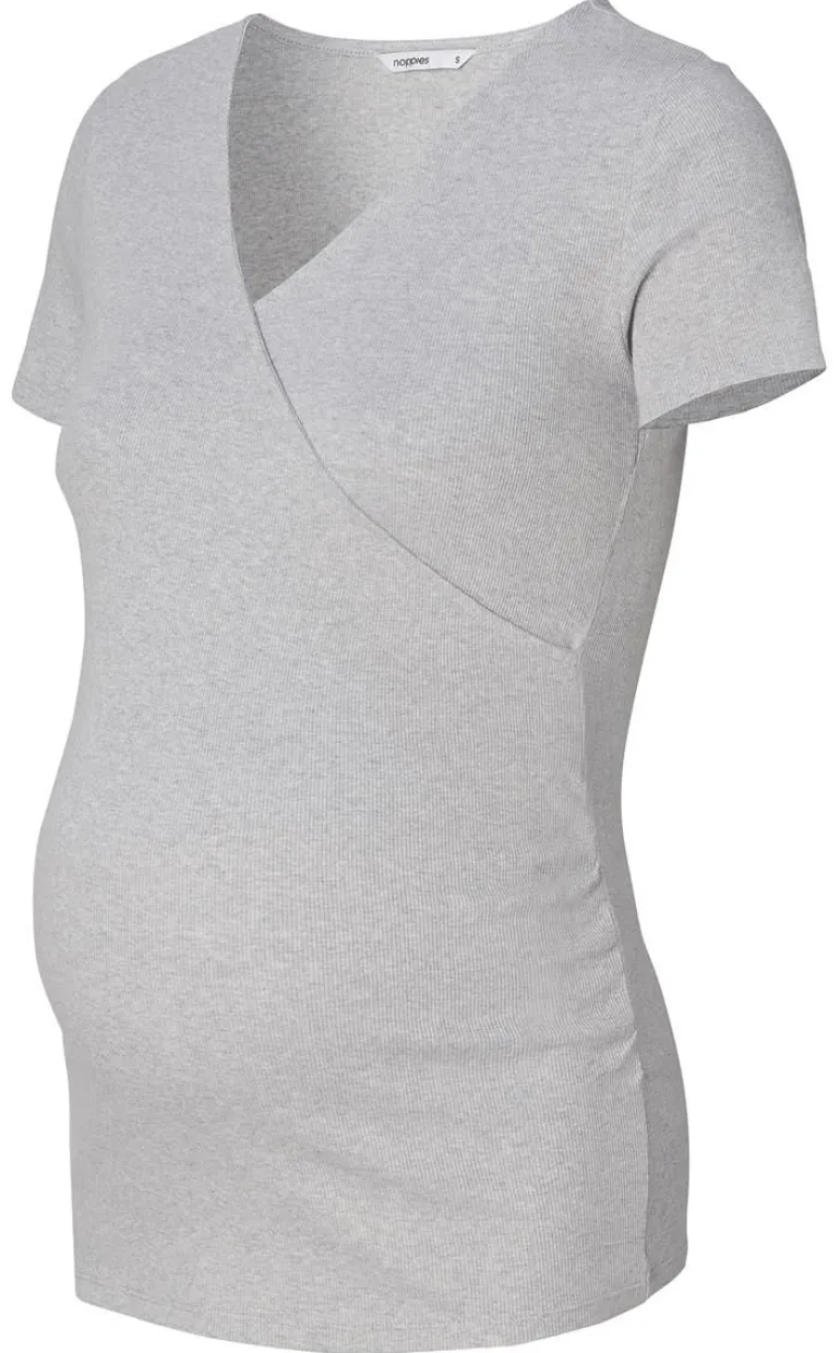 voedings_tshirt_sanson__g_10.webp Noppies T-Shirts | T-Shirts<Voedings T-shirt Sanson - Grey Melange