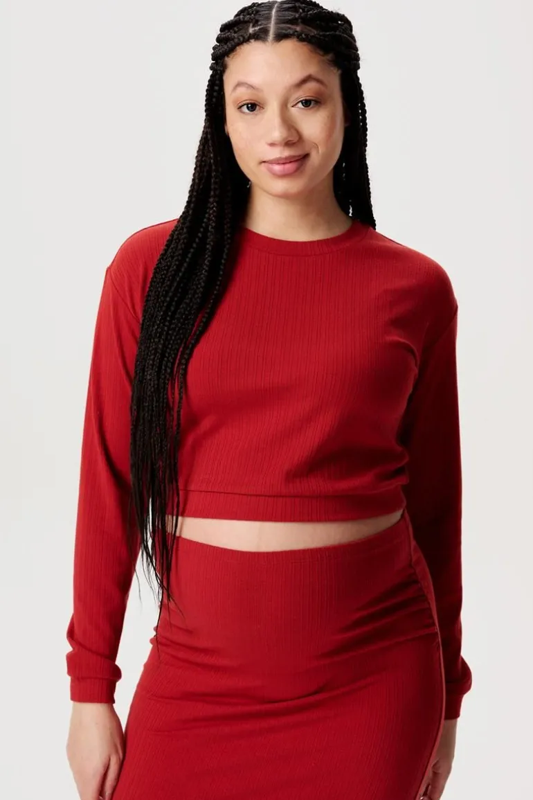 voedings_tshirt_sund__red_0.webp Noppies T-Shirts | T-Shirts<Voedings T-shirt Sund - Red Ochre