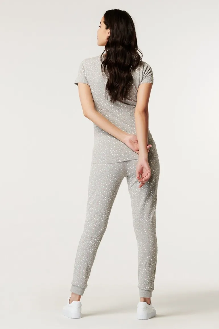voedingspyjama__light_gre_1-1.webp Noppies Nachtkleding & Loungewear | Ondergoed<Voedingspyjama - Light Grey melange