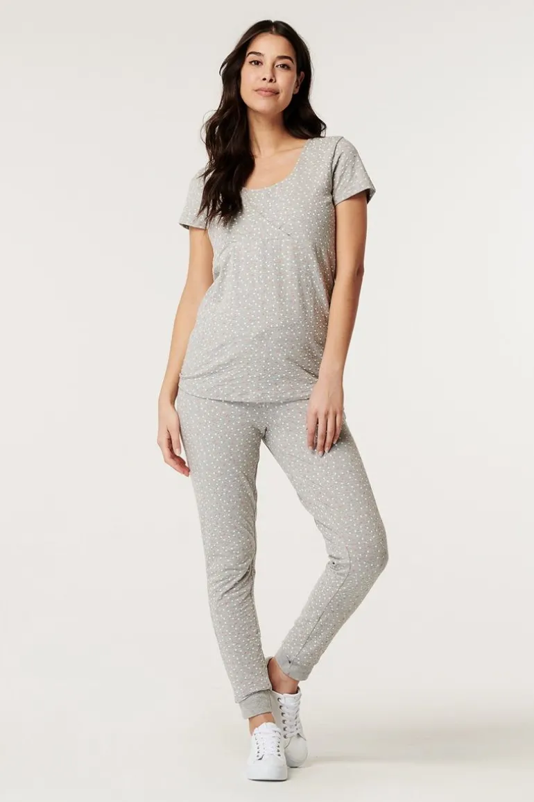 voedingspyjama__light_gre_7-1.webp Noppies Nachtkleding & Loungewear | Ondergoed<Voedingspyjama - Light Grey melange