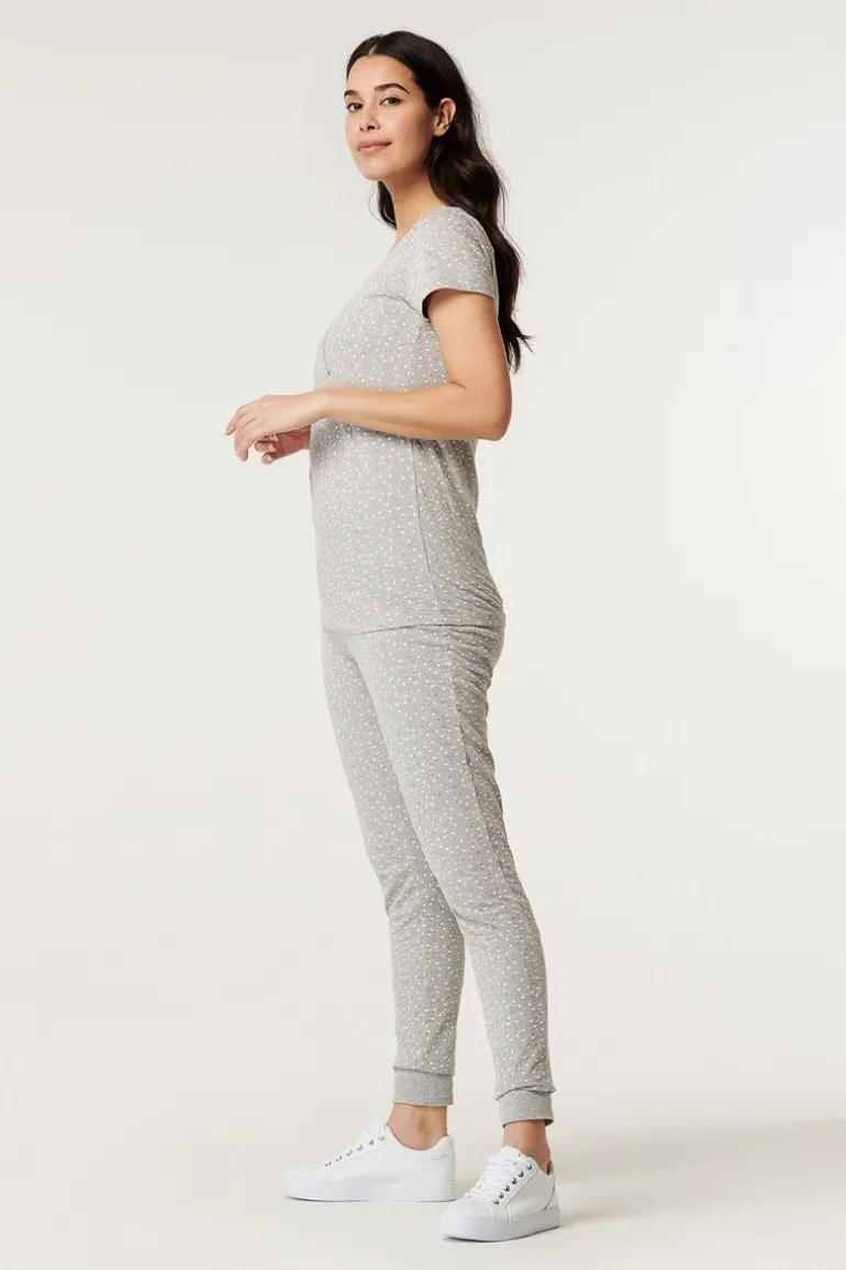 voedingspyjama__light_gre_8-1.webp Noppies Nachtkleding & Loungewear | Ondergoed<Voedingspyjama - Light Grey melange