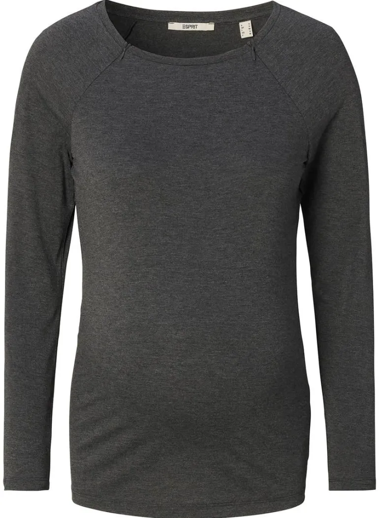 voedingsshirt__anthracite_8.webp Noppies Shirts | Shirts<Voedingsshirt - Anthracite Melange