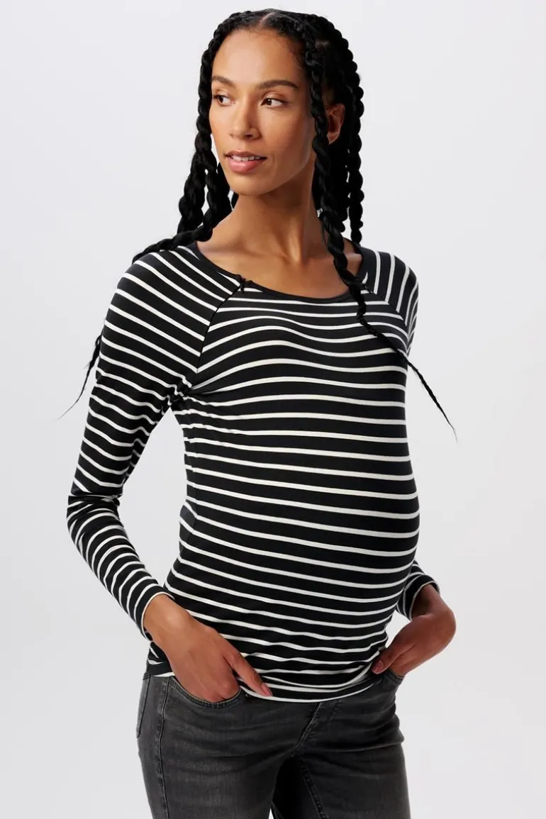 voedingsshirt__black_ink_6-2.webp Noppies Shirts | Shirts<Voedingsshirt - Black Ink