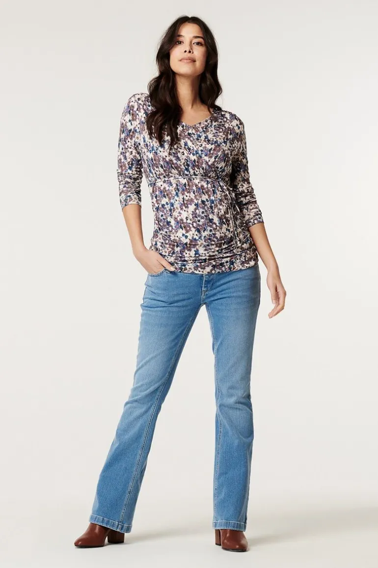 voedingsshirt__blue_7.webp Noppies Shirts | Shirts<Voedingsshirt - Blue