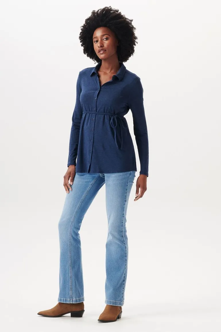 voedingsshirt__dark_blue_7-5.webp Noppies Shirts | Shirts<Voedingsshirt - Dark Blue