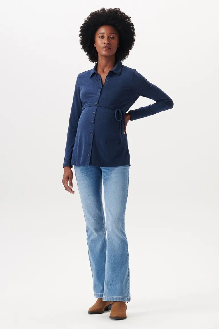 voedingsshirt__dark_blue_8-5.webp Noppies Shirts | Shirts<Voedingsshirt - Dark Blue