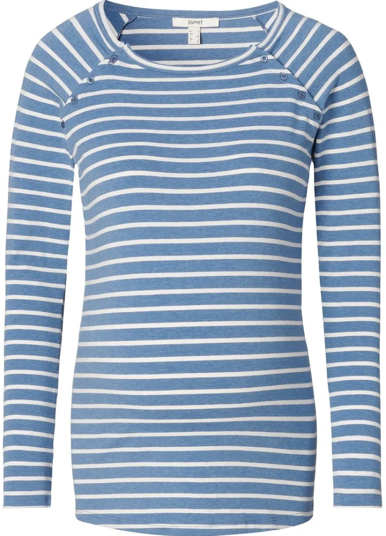 voedingsshirt__modern_blu_10.webp Noppies Shirts | Shirts<Voedingsshirt - Modern Blue