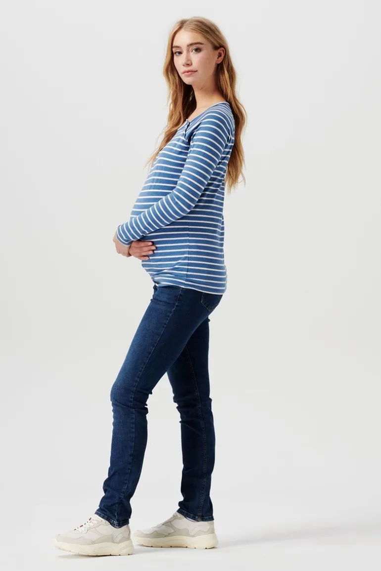 voedingsshirt__modern_blu_5.webp Noppies Shirts | Shirts<Voedingsshirt - Modern Blue
