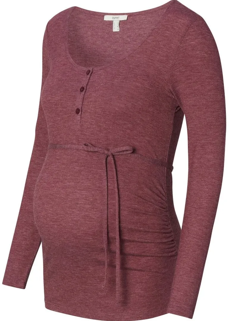 voedingsshirt__plum_red_10-1.webp Noppies Shirts | Shirts<Voedingsshirt - Plum red