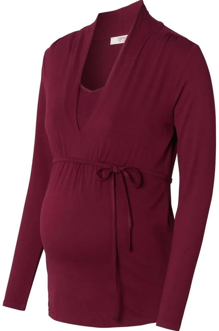 voedingsshirt__plum_red_4-1.webp Noppies Shirts | Shirts<Voedingsshirt - Plum red