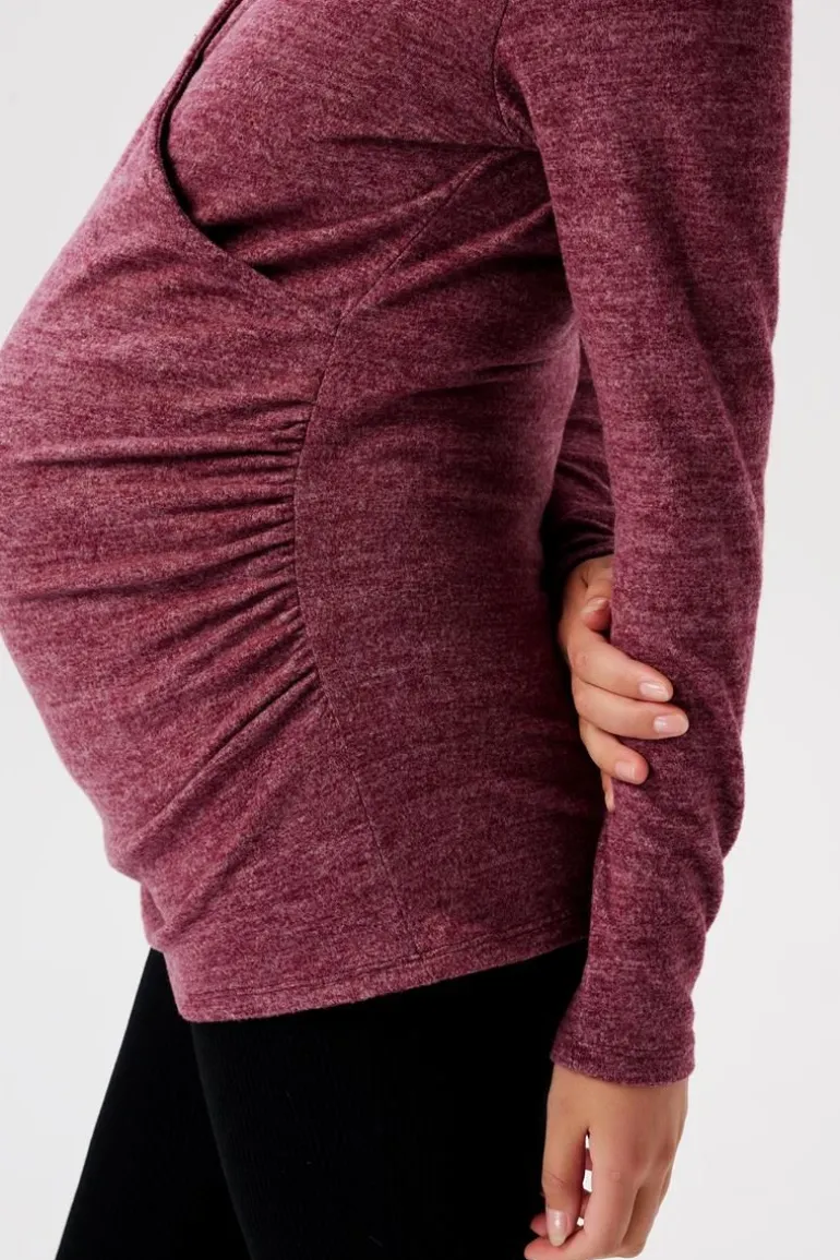 voedingsshirt__plum_red_5-3.webp Noppies Shirts | Shirts<Voedingsshirt - Plum red