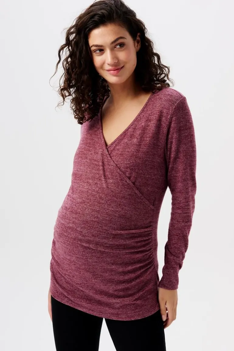 voedingsshirt__plum_red_6-3.webp Noppies Shirts | Shirts<Voedingsshirt - Plum red