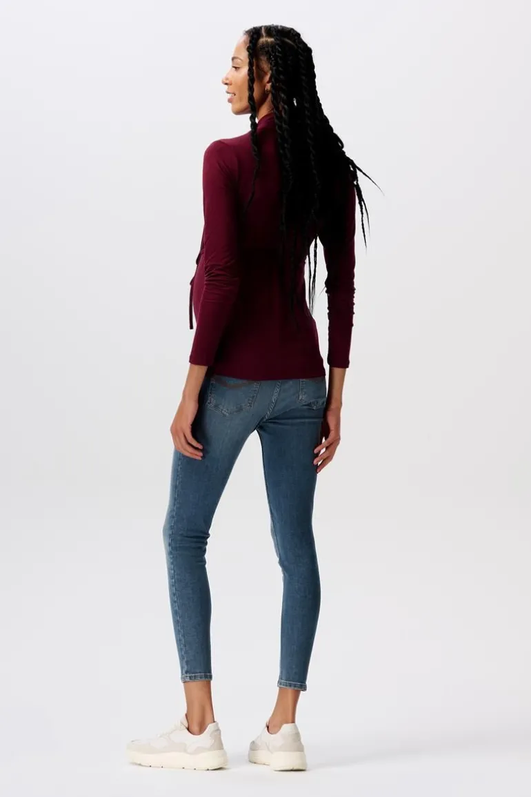 voedingsshirt__plum_red_8.webp Noppies Shirts | Shirts<Voedingsshirt - Plum red