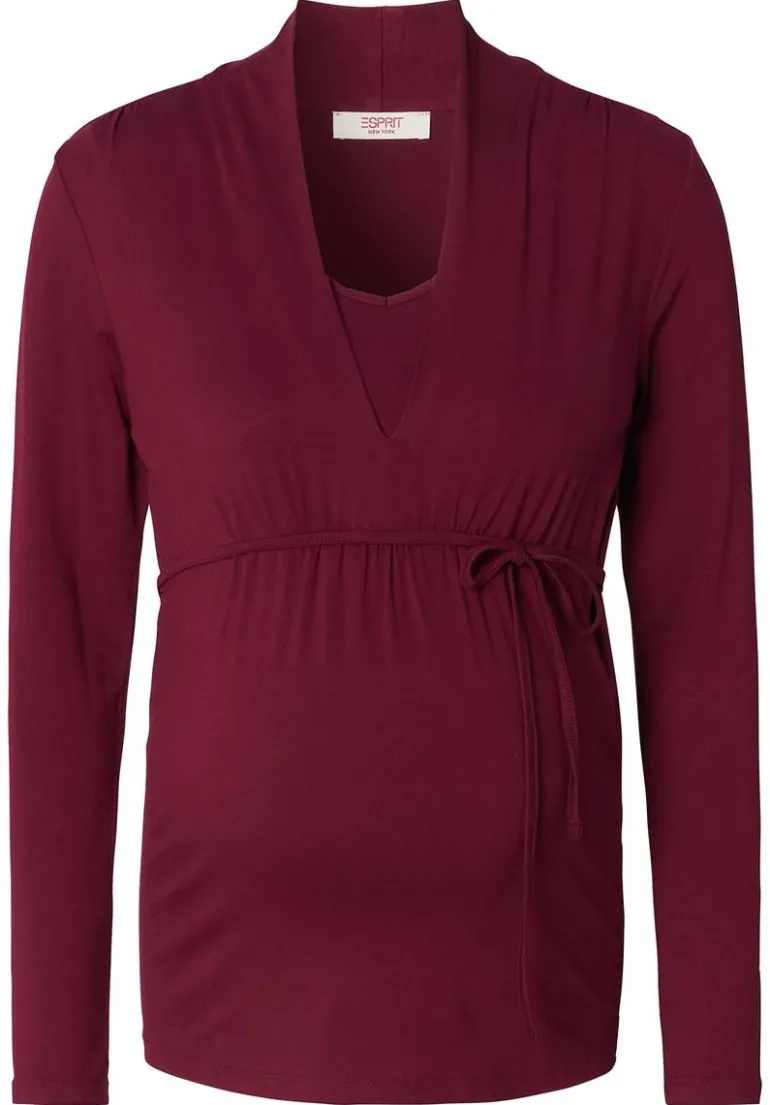 voedingsshirt__plum_red_9.webp Noppies Shirts | Shirts<Voedingsshirt - Plum red