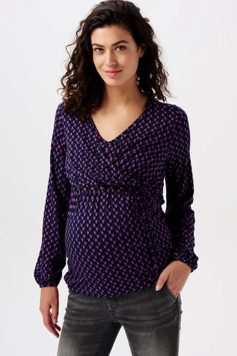 voedingsshirt__royal_blue_0-1.webp Noppies Shirts | Shirts<Voedingsshirt - Royal Blue