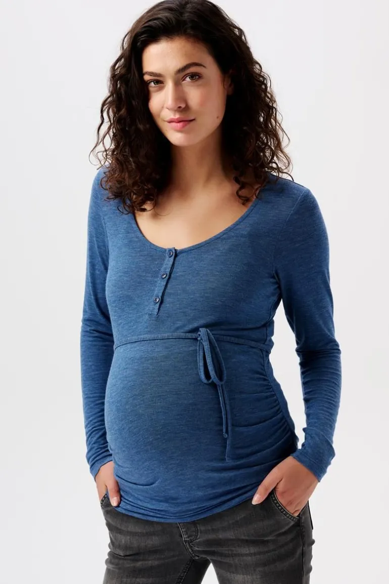 voedingsshirt__royal_blue_0-2.webp Noppies Shirts | Shirts<Voedingsshirt - Royal Blue