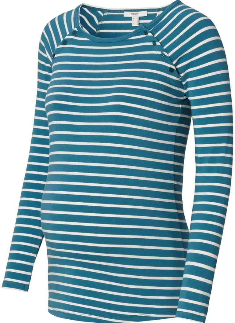 voedingsshirt__teal_blue_12.webp Noppies Shirts | Shirts<Voedingsshirt - Teal Blue