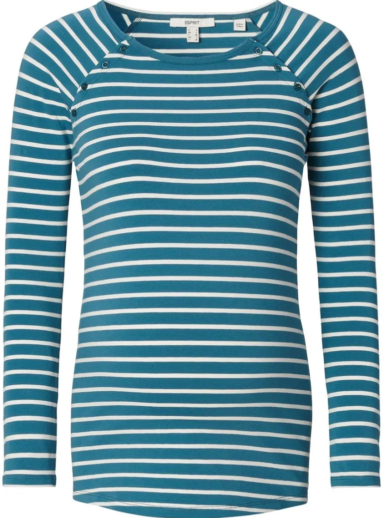voedingsshirt__teal_blue_2.webp Noppies Shirts | Shirts<Voedingsshirt - Teal Blue