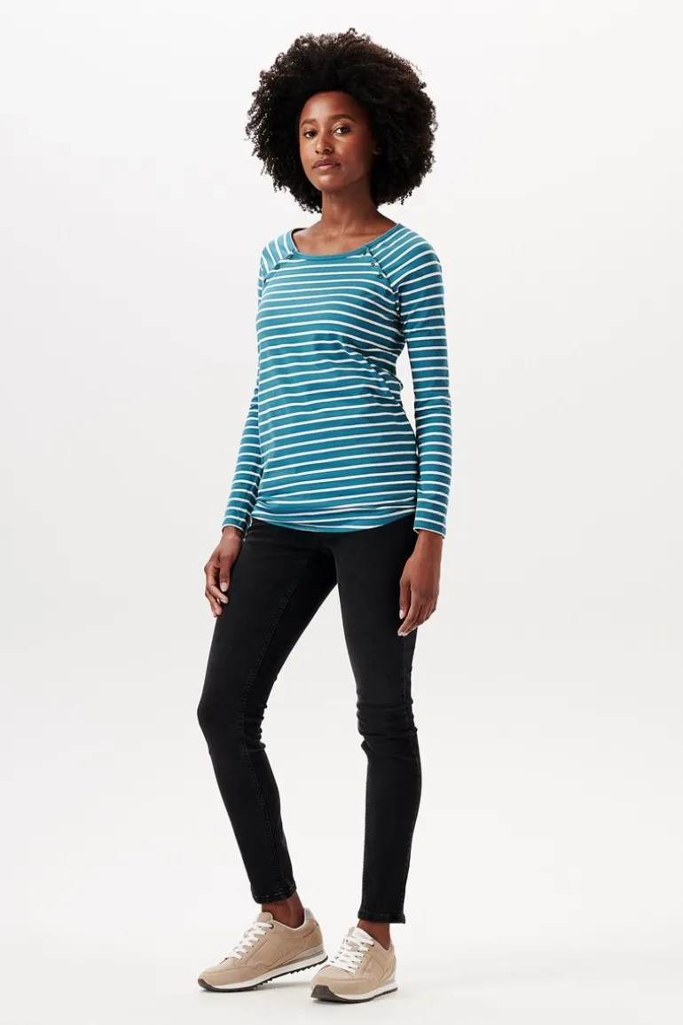 voedingsshirt__teal_blue_7.webp Noppies Shirts | Shirts<Voedingsshirt - Teal Blue