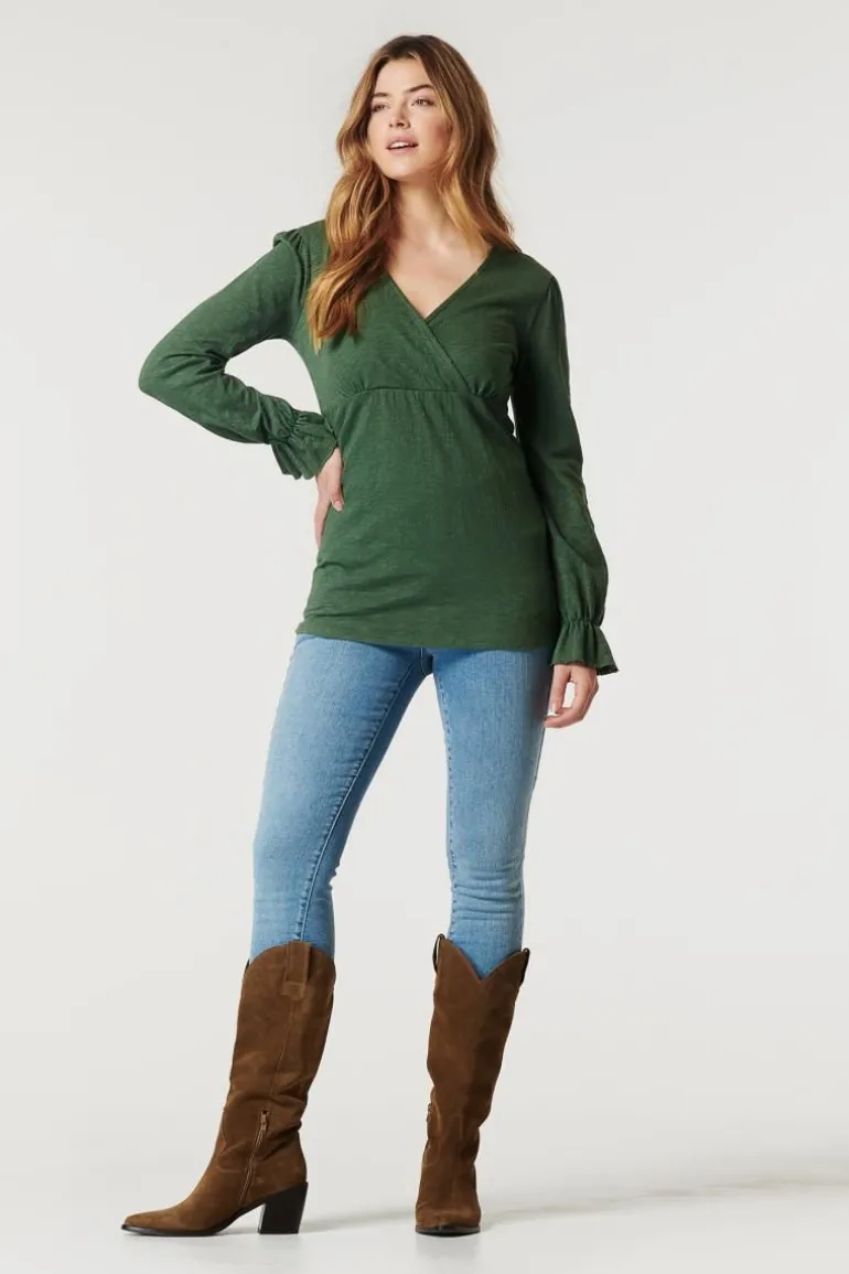 voedingsshirt_kuna__duck__7.webp Noppies Shirts | Shirts<Voedingsshirt Kuna - Duck Green