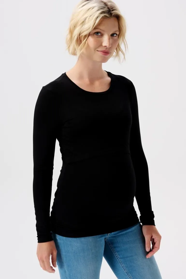voedingsshirt_nore__black_0.webp Noppies Shirts | Shirts<Voedingsshirt Nore - Black