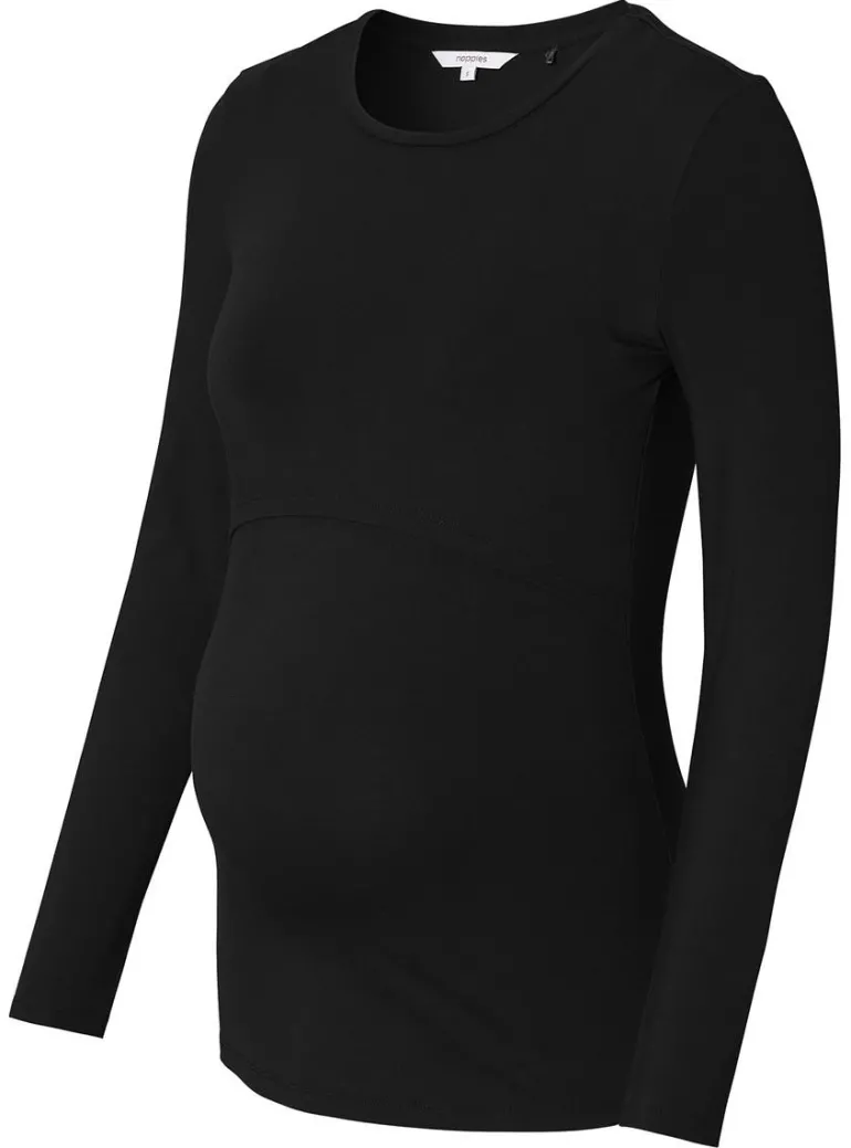 voedingsshirt_nore__black_11.webp Noppies Shirts | Shirts<Voedingsshirt Nore - Black