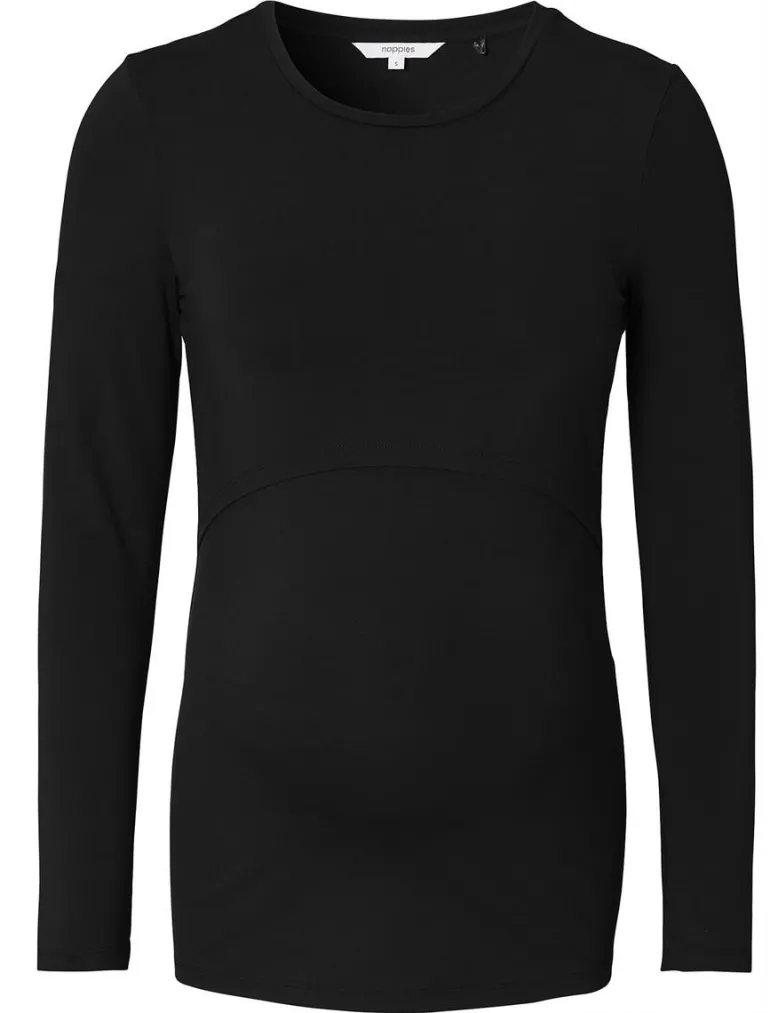 voedingsshirt_nore__black_2.webp Noppies Shirts | Shirts<Voedingsshirt Nore - Black