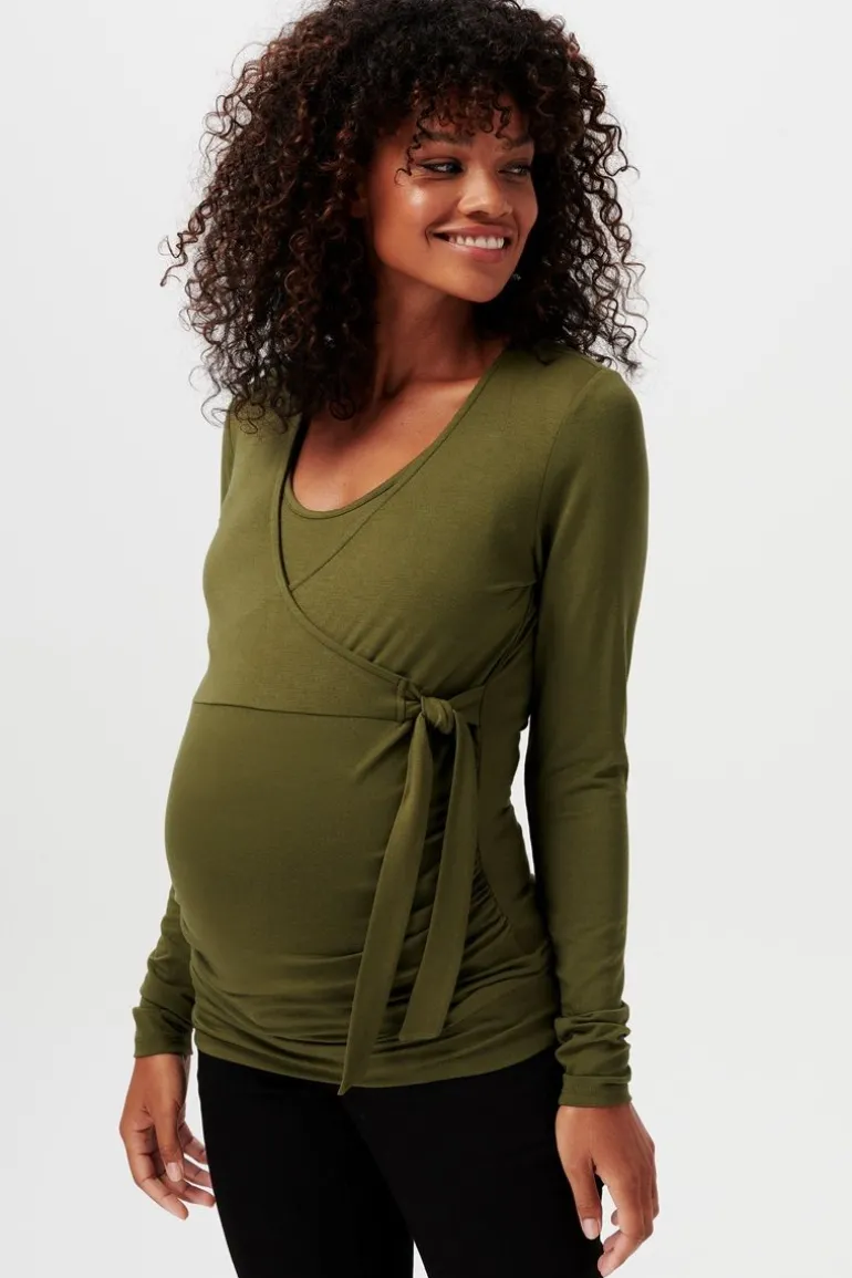 voedingsshirt_odellal__da_0.webp Noppies Shirts | Shirts<Voedingsshirt Odellal - dark olive