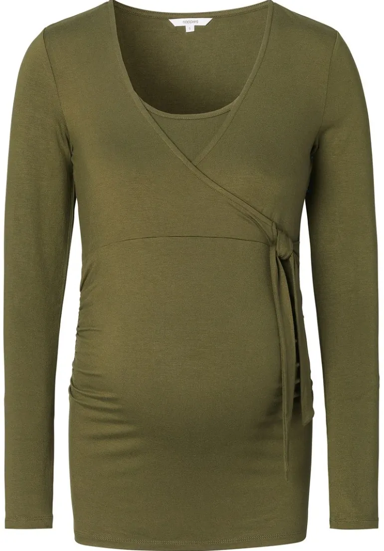 voedingsshirt_odellal__da_2.webp Noppies Shirts | Shirts<Voedingsshirt Odellal - dark olive
