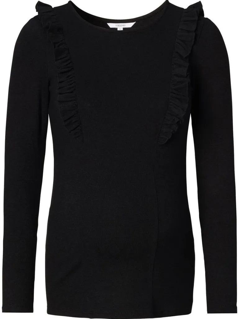 voedingsshirt_pierson__bl_11.webp Noppies Shirts | Shirts<Voedingsshirt Pierson - Black