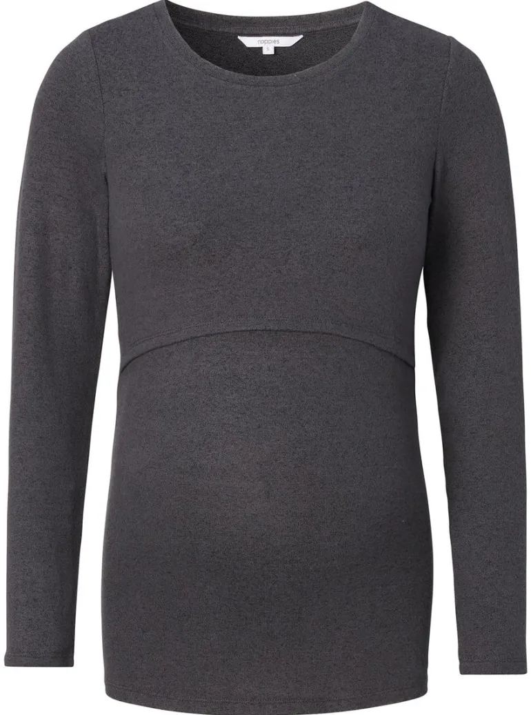 voedingsshirt_plano__grey_11.webp Noppies Shirts | Shirts<Voedingsshirt Plano - Grey Melange