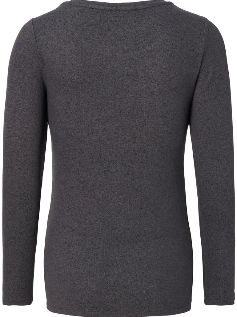 voedingsshirt_plano__grey_3.webp Noppies Shirts | Shirts<Voedingsshirt Plano - Grey Melange