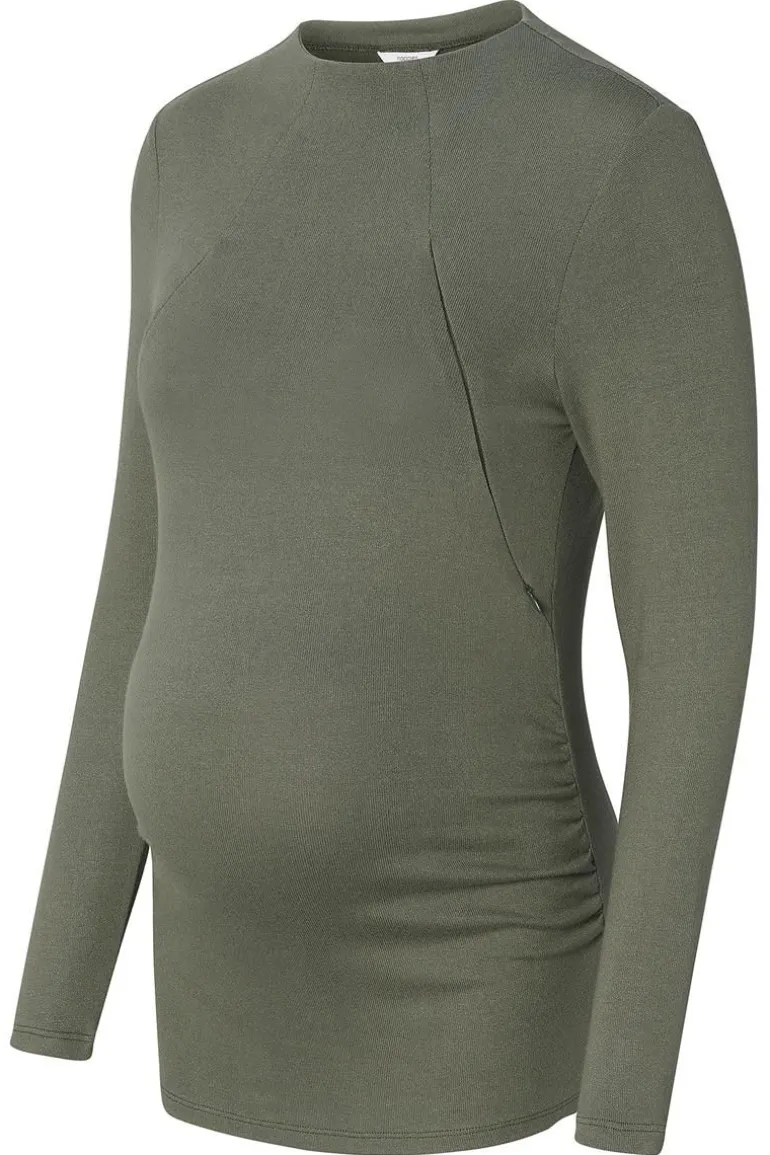 voedingsshirt_rosa__olive_11.webp Noppies Shirts | Shirts<Voedingsshirt Rosa - Olive