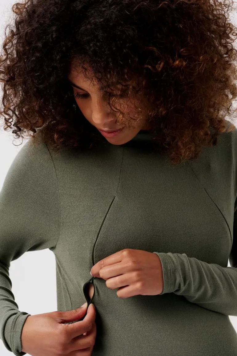 voedingsshirt_rosa__olive_12.webp Noppies Shirts | Shirts<Voedingsshirt Rosa - Olive