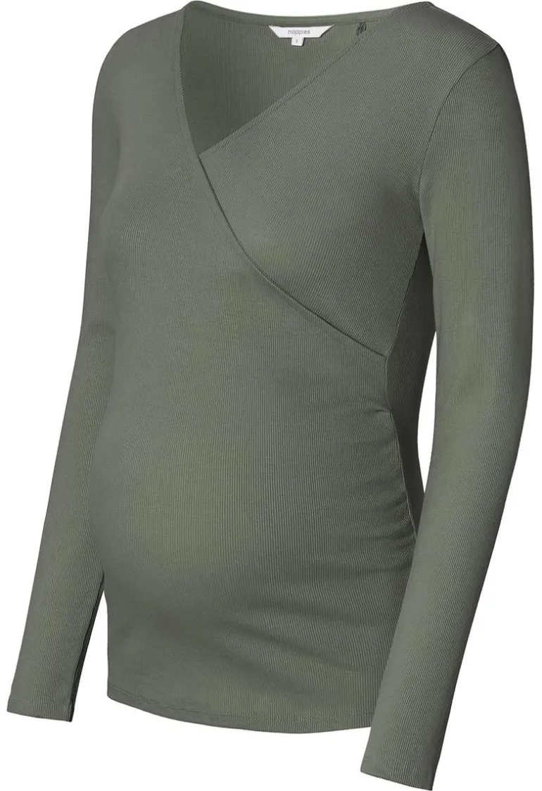 voedingsshirt_sara__olive_4.webp Noppies Shirts | Shirts<Voedingsshirt Sara - Olive