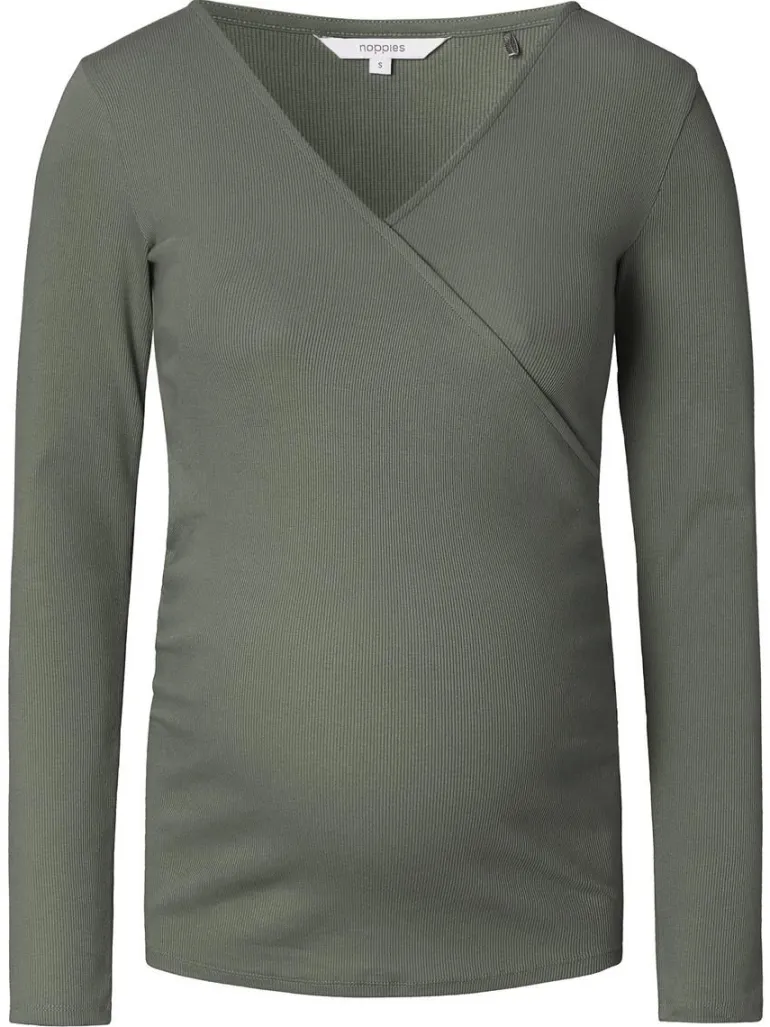 voedingsshirt_sara__olive_8.webp Noppies Shirts | Shirts<Voedingsshirt Sara - Olive