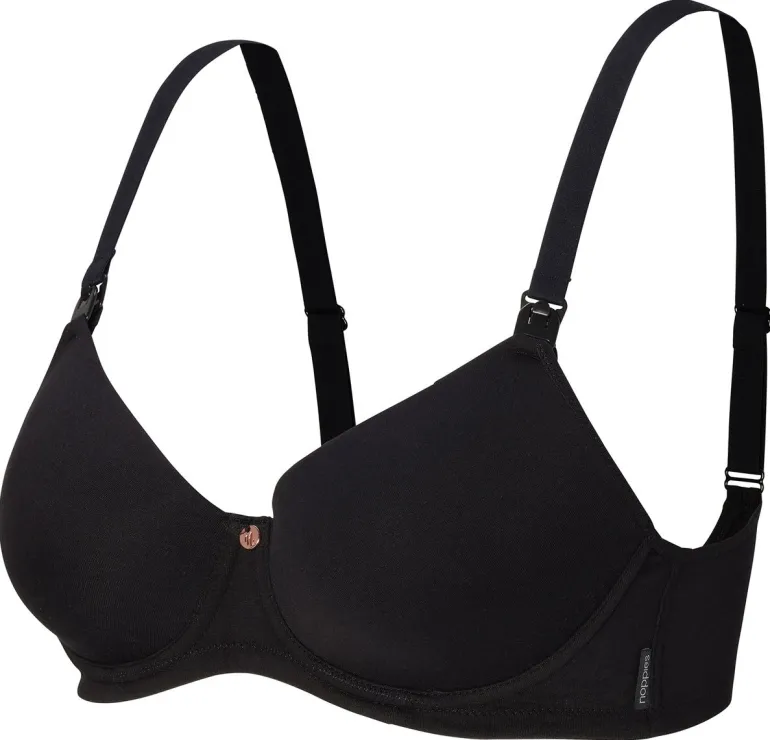 voorgevormde_voedingsbh_c_13.webp Noppies Bh's | Bh's<Voorgevormde Voedingsbh Cotton Melange - Black