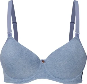 Noppies Bh's | Bh's<Voorgevormde Voedingsbh Cotton Melange - Light Blue Melange