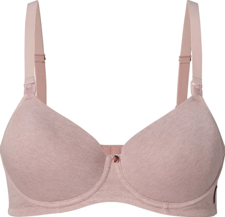 voorgevormde_voedingsbh_c_2-3.webp Noppies Bh's | Bh's<Voorgevormde Voedingsbh Cotton Melange - Bark Melange