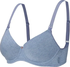 Noppies Bh's | Bh's<Voorgevormde Voedingsbh Cotton Melange - Light Blue Melange