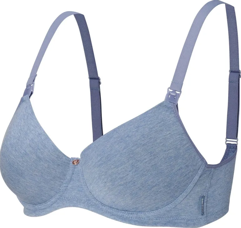 voorgevormde_voedingsbh_c_4-1.webp Noppies Bh's | Bh's<Voorgevormde Voedingsbh Cotton Melange - Light Blue Melange