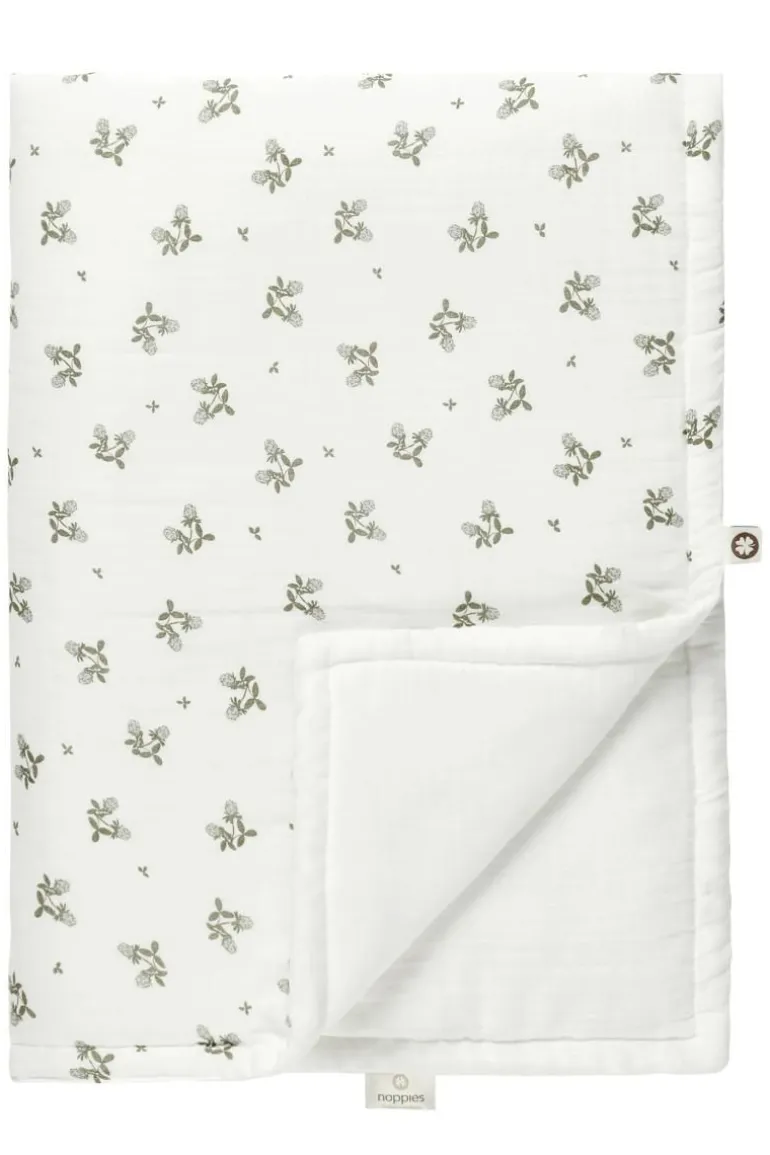 wieg_deken_blooming_clove_3-1.webp Noppies Dekens | Babykamer<Wieg Deken Blooming Clover 75x100 Cm - Beetle